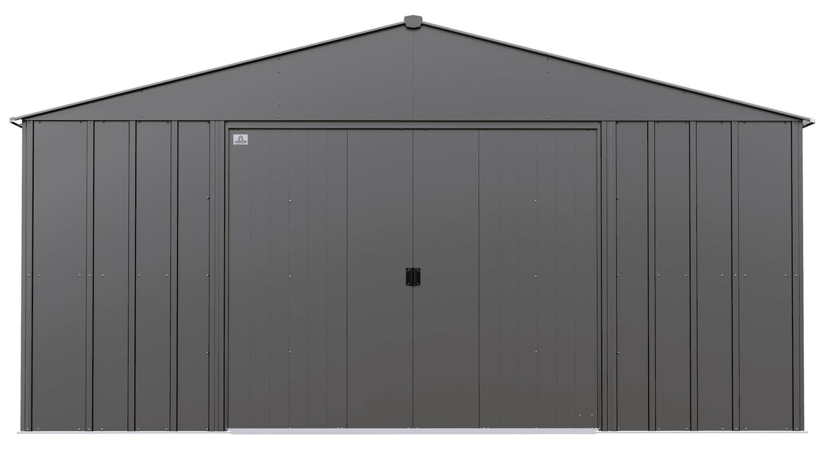 Classic 14x12-ft Charcoal Lockable Metal Shed