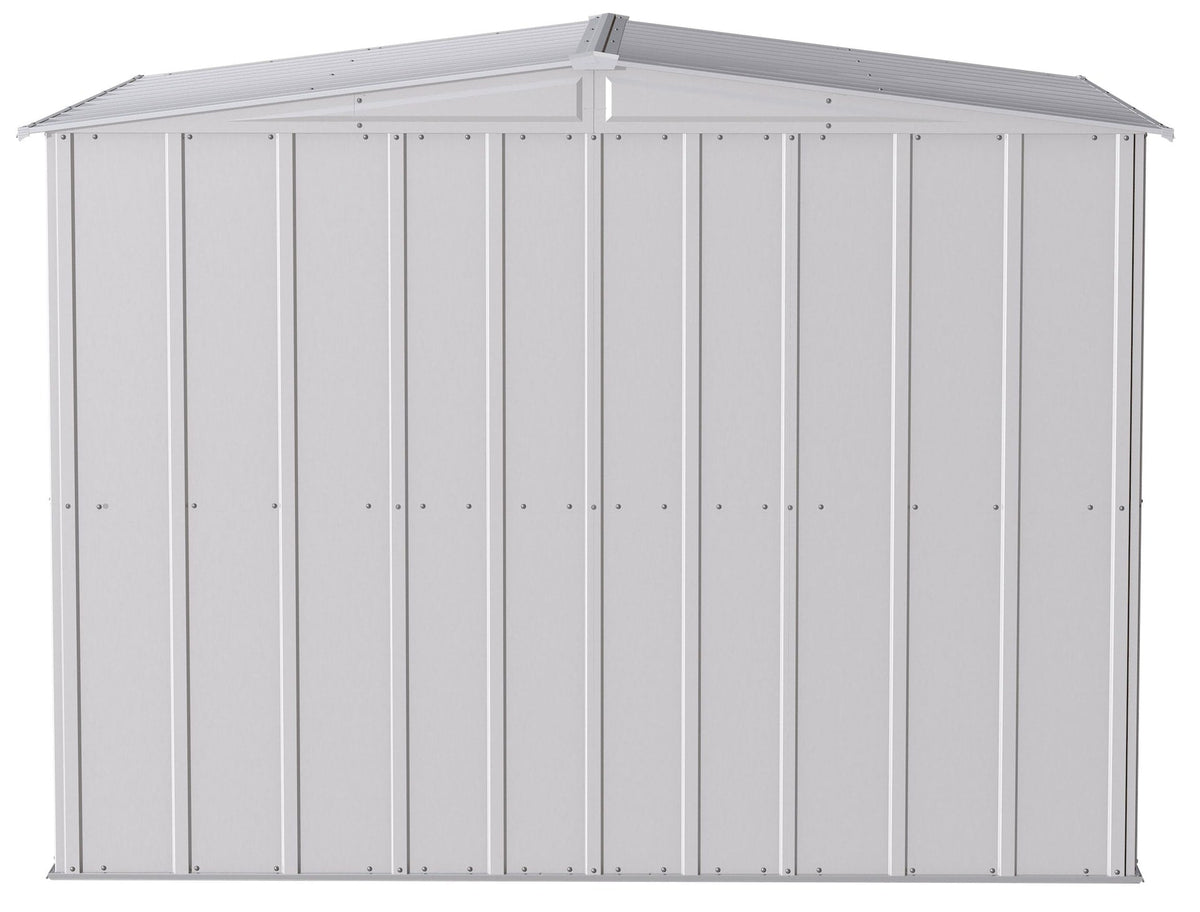 Classic Galvanized Steel Storage Shed, Flute Grey, 8-ft x 8-ft