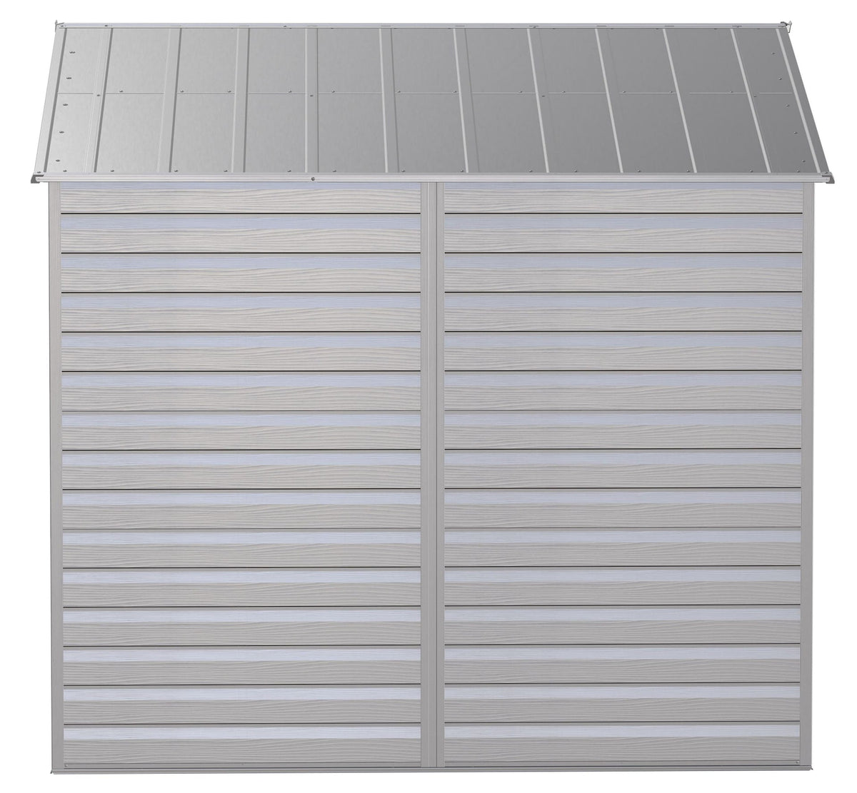 Select Galvanized Steel Storage Shed, Flute Grey, 8-ft x 8-ft