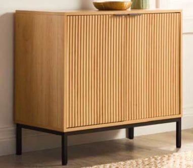Byward Scallop Accent Cabinet Oak