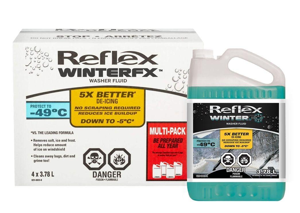 WinterFx Windshield Winter Washer Fluid, -49°C, 3.78L, 4-pk