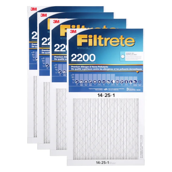 Filtrete MPR 2200 1-in Premium Furnace Filters, 4-pack Q8528