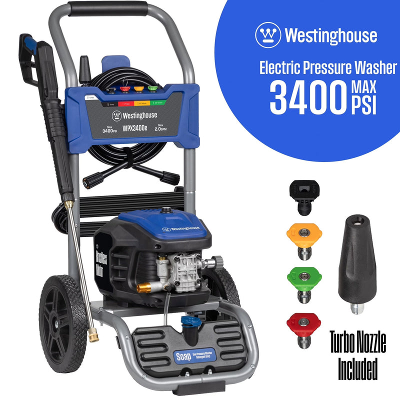 Westinghouse 3400 PSI at 2 GPM Electric Powered Pressure Washer W1679