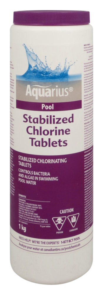 Stabilized Chlorine Tablets, 1-kg V4557