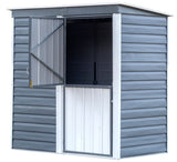 Shed-in-a-Box Steel Storage Shed, Charcoal/Cream, 6-ft x 4-ft