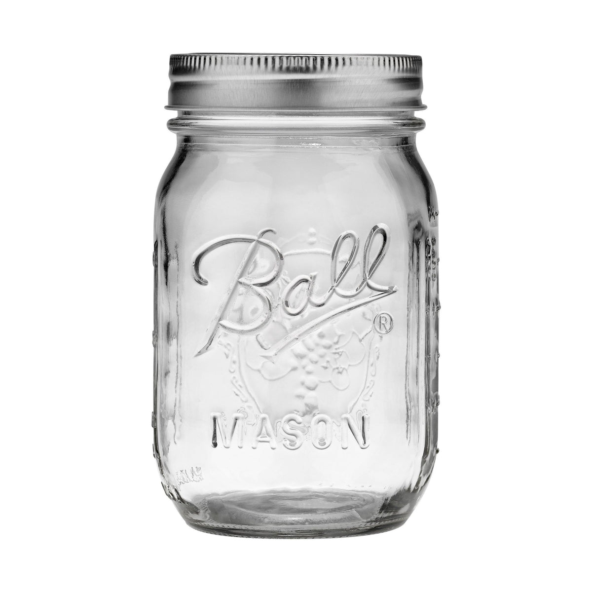 Regular Mouth Pint Glass Mason Jar, 16-oz/473-mL, 8-pk
