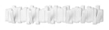 Flemington Steel 6-Hook Flip Down Rail, White, 24-in