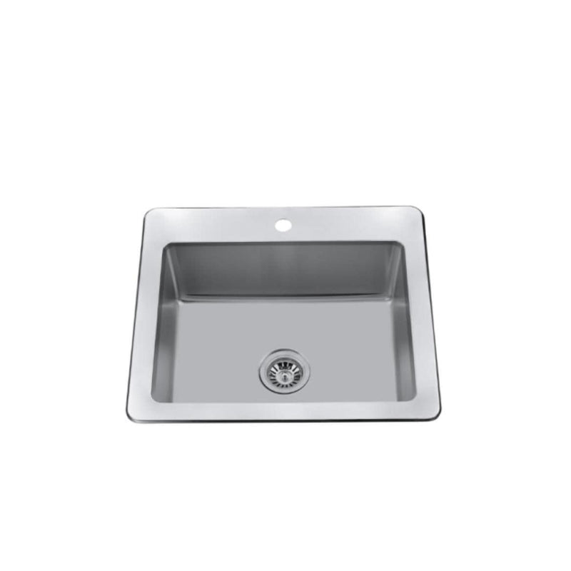25-in Brushed Satin Stainless Steel Drop-in Sink O0672
