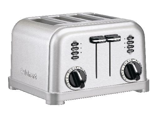 Metal Classic Toaster with 6 Settings, Stainless Steel, 4-Slices E7895