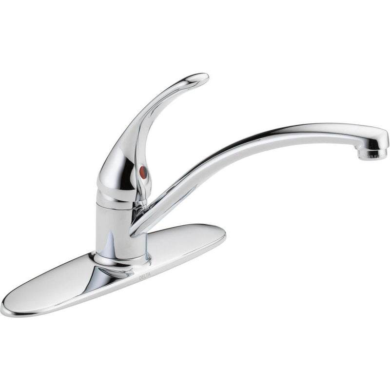 Faucet Principals Single Handle Kitchen Faucet, Chrome W1874
