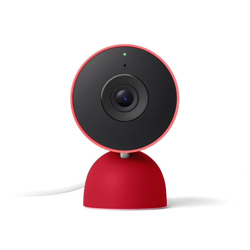 Google Nest Cam Indoor (Wired, 3rd Gen) - Indoor Security Camera with 2K Video - Works with Google Home - With Gemini - Berry L2201