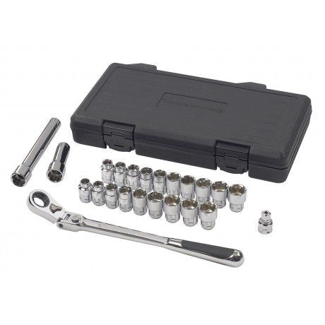 Pass-Thru 3/8-in Drive Socket Set 23-pc, SAE/Metric G6197