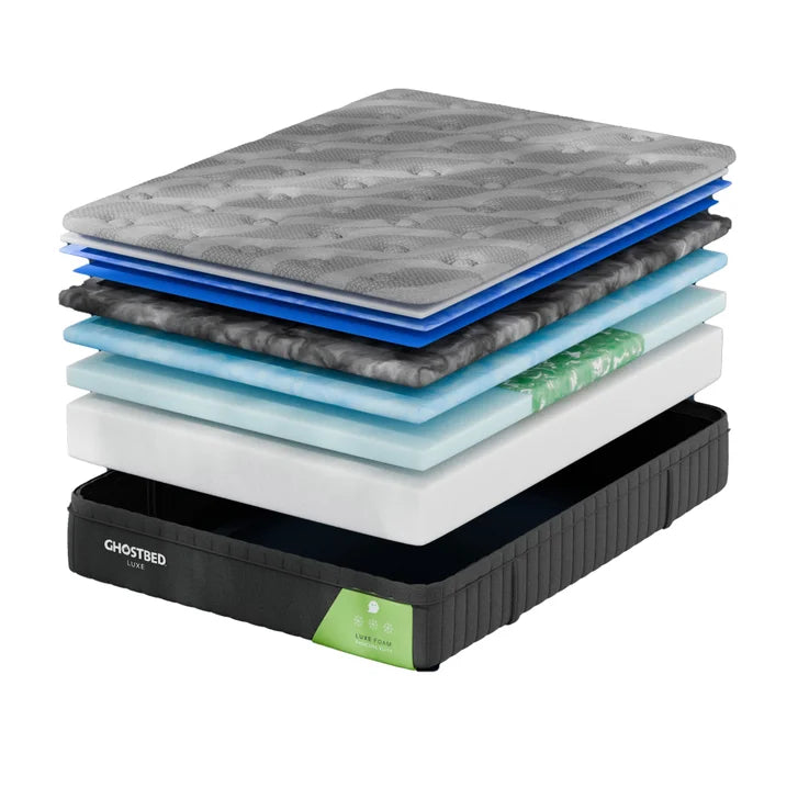 GhostBed Luxe II 35.6 cm (14 in.) Gel Memory Foam Mattress with Adjustable Base M3136