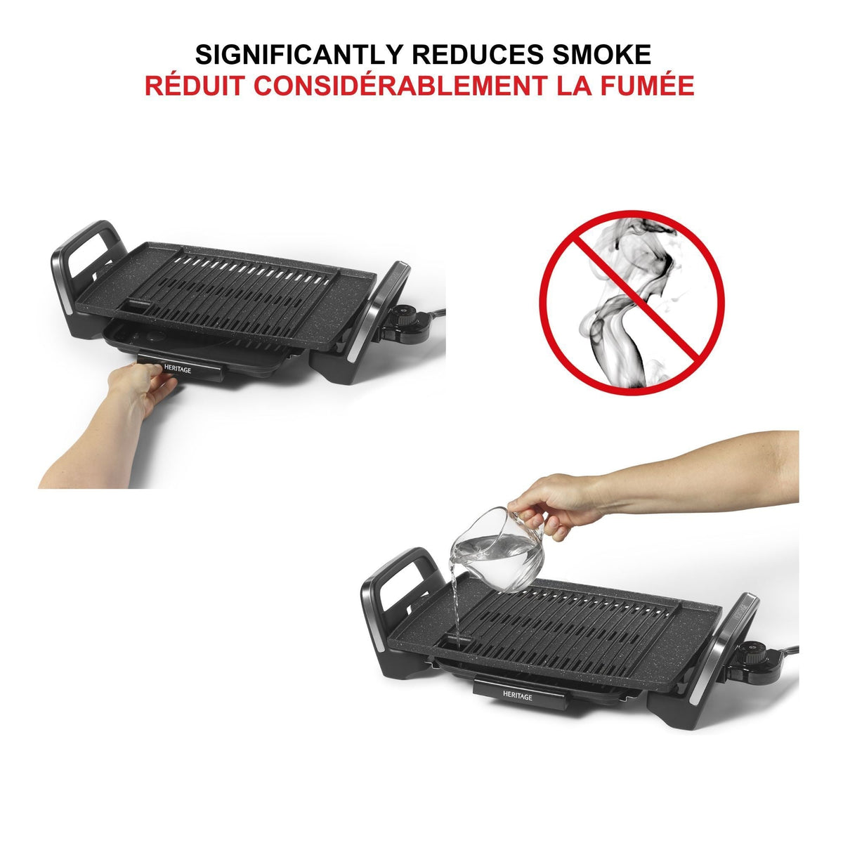 The Rock 1500W Non-Stick Smokeless Grill