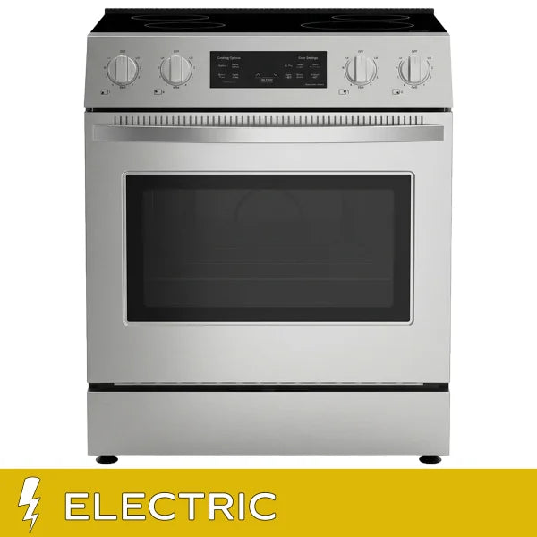 30 in. 5 cu ft. Stainless Steel Front Control Electric Range with Air Fry and True Convection W3130