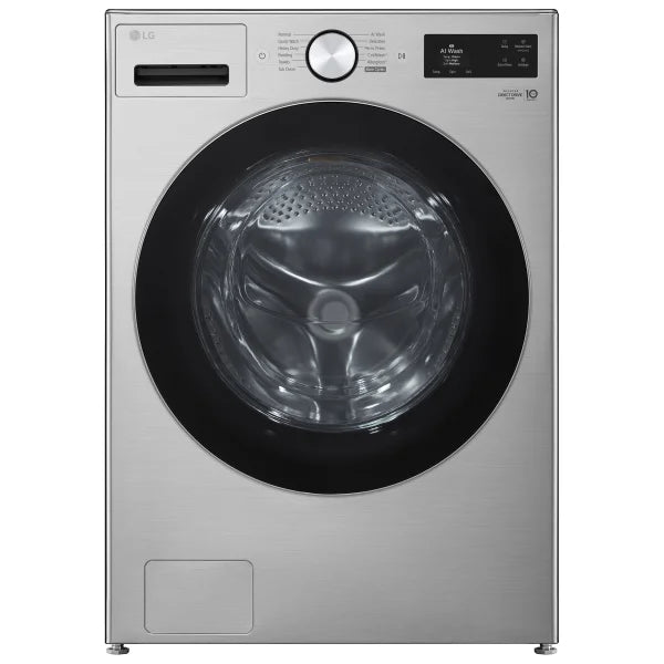 LG 27 in. 5.8 cu ft. Graphite Steel Front Load Washer with AI DD and TurboWash L6525