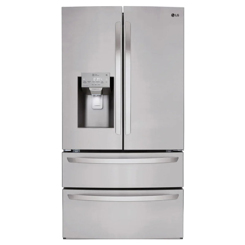 LG 36 in. 28 cu. ft. Stainless-steel French Door Refrigerator with Smudge-resistant Finish and SmartThinQ Wi-Fi V5939