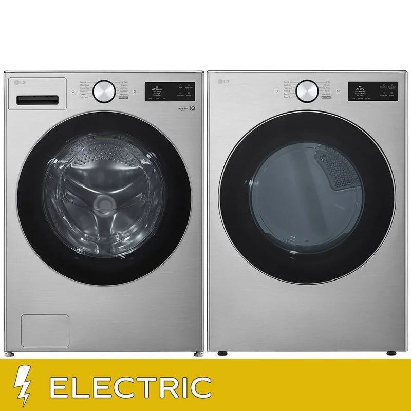 LG Laundry Bundle 5.8 cu ft. Front Load Washer and 7.4 cu ft. Electric Dryer L6953