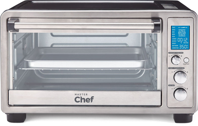Digital Convection Toaster Oven with 10 Functions, Stainless Steel, 6-Slices A3411