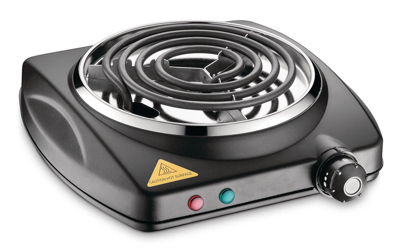 Single Burner Hot Plate, Black, 1000W H4563