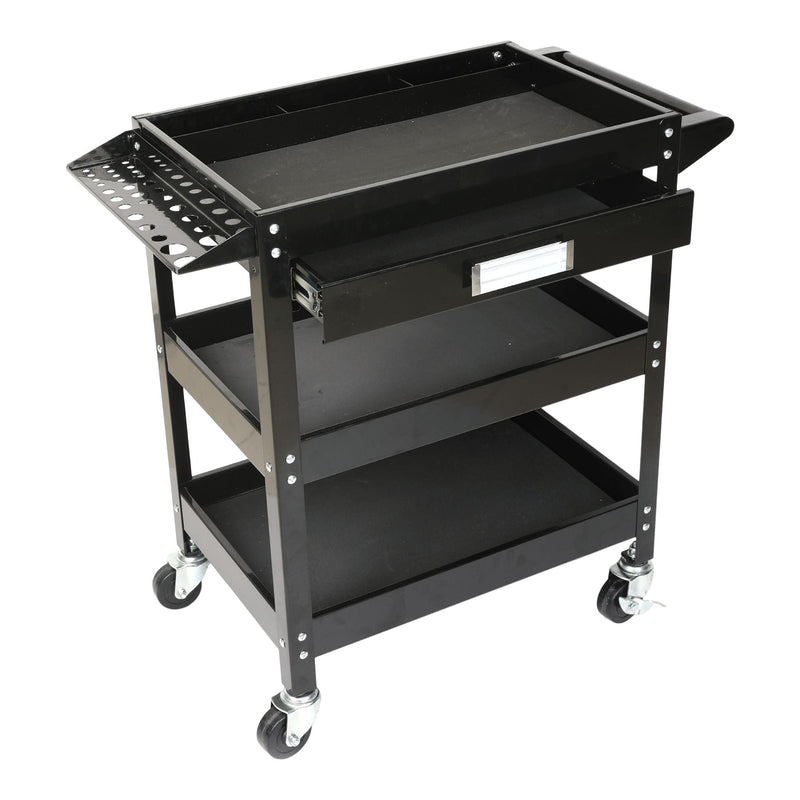 3-Tier Work Cart with Swivel Casters, 250-lb L9743