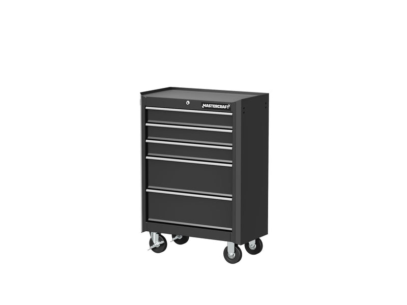 5-Drawer Tool Storage Cabinet, Black, 24-in T3451
