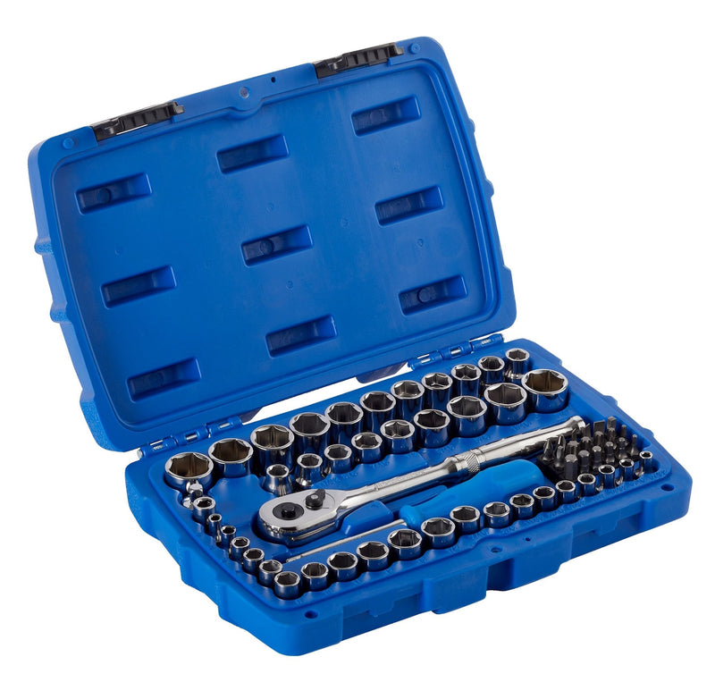 Mechanic's Tool Set with Case, Nickel-Plated, SAE/Metric, 62-pc W5901