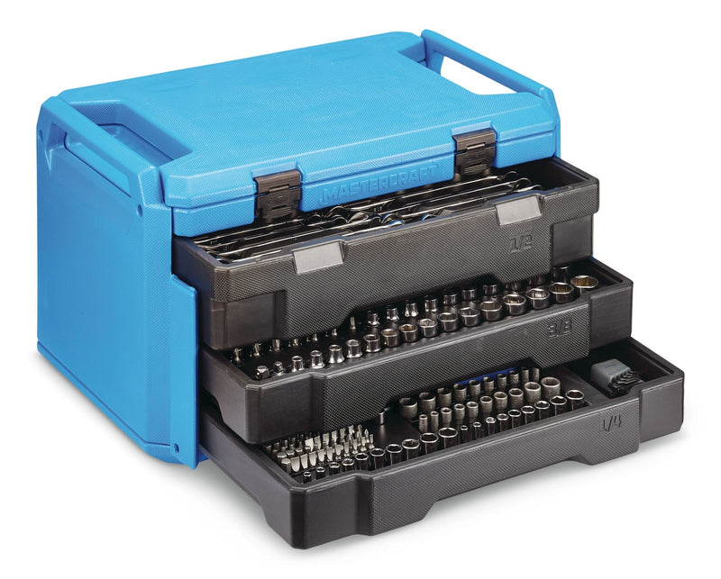 Socket Set, 270-pc, SAE / Metric, CRV, Nickel-Chrome Plating V0184