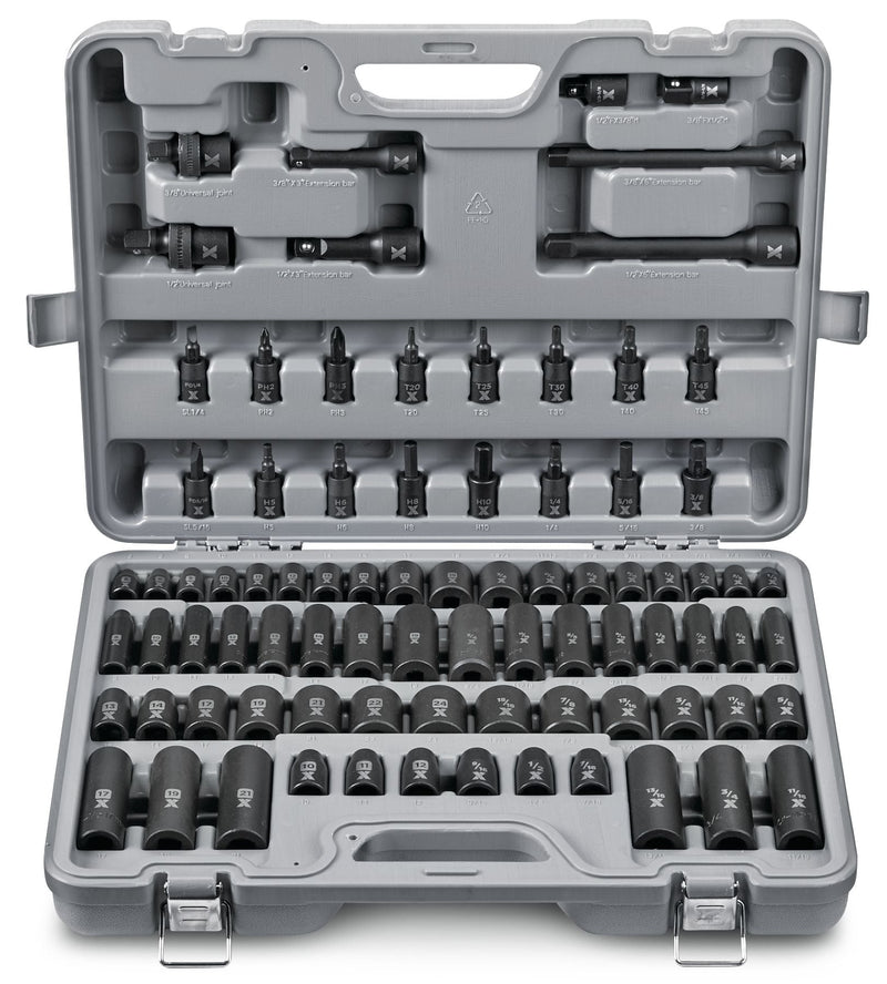 3/8-in & 1/2-in Drive Professional Grade Impact Socket Set, 83-pc, CRMO R9815