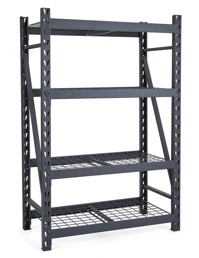 Adjustable 4-Shelf Heavy Duty Steel Metal Storage Rack / Shelving Unit, 48 x 24 x 72-in