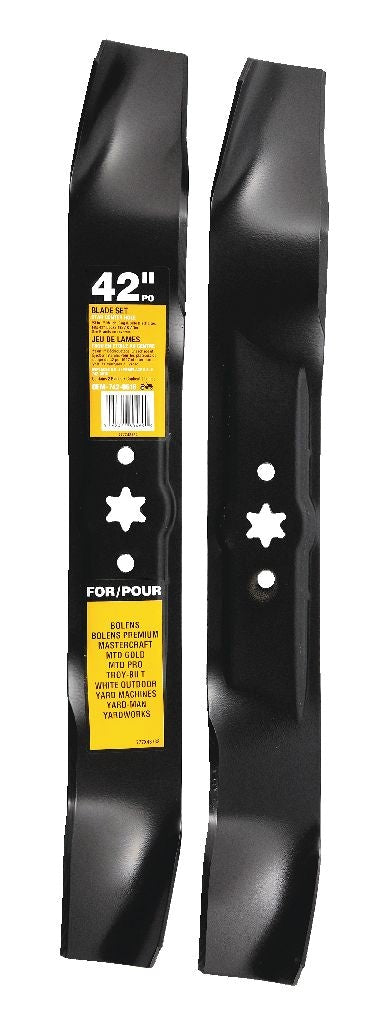 3-in-1, 2-Blade Replacement Set for 42-in Lawn Tractor Cutting Decks, Black L8328