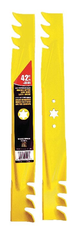 Xtreme 3-in-1, 2-Blade Replacement Set for 42-in Lawn Tractor Cutting Decks, Yellow Z5255