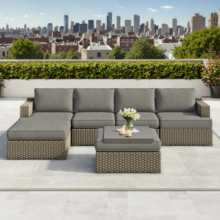 Niko Heritage 6-piece Patio Sectional Conversation Set B6907