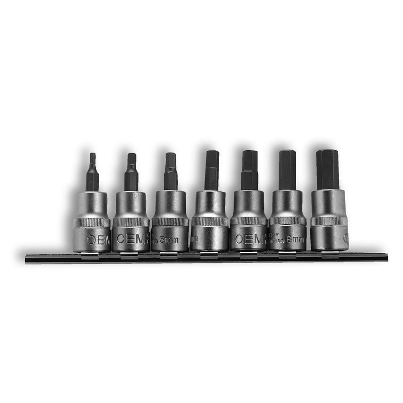 3/8-in Drive SAE Hex Socket Set, 7-pc, Assorted Sizes, 44003 C0451