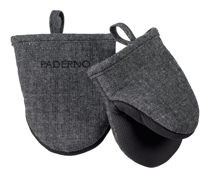 Neoprene Palm Mini Mitts, Black Chambray, One-Size, 2-pk J2923