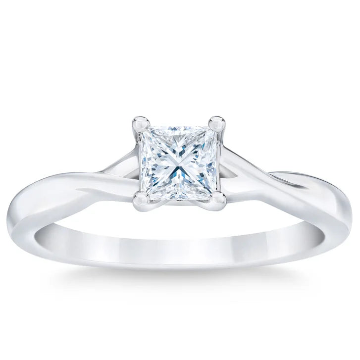Princess Cut Diamond Solitaire Ring (0.50 ct) T1879