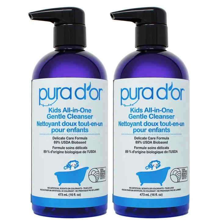 Pura D'or Kids All-in-One Gentle Cleanser, 2 x 473 mL T4637