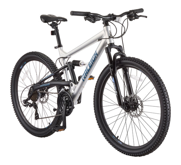 Tracker DS Mountain Bike with 21-Speed Shimano Shifting System, Silver S1715