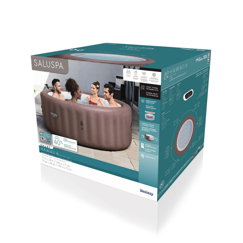 Hawaii Smart AirJet 6-Person Terracotta Round Spa, 77-in x 28-in P2572