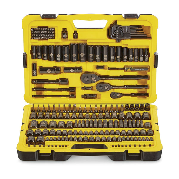 Professional Grade Black Chrome Socket Set, SAE/Metric, 230-pc N6947