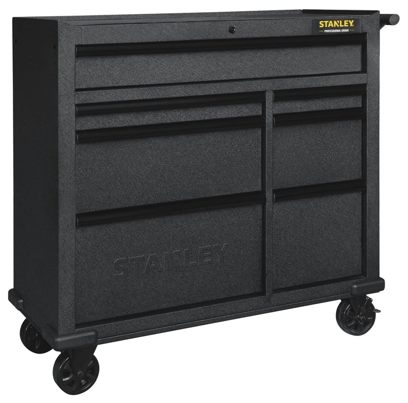 Rolling Tool Storage Cabinet with 7 Drawers, Power Bar with USB, Black, 42-in G1953
