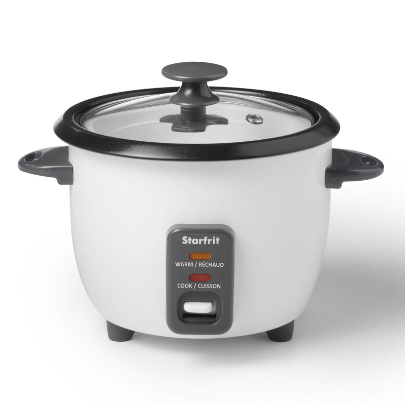 300W 6-Cup White Rice Cooker with Steam Basket L0688