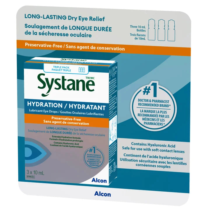 Systane Hydration Eye Drops, 3 x 10 mL G1985