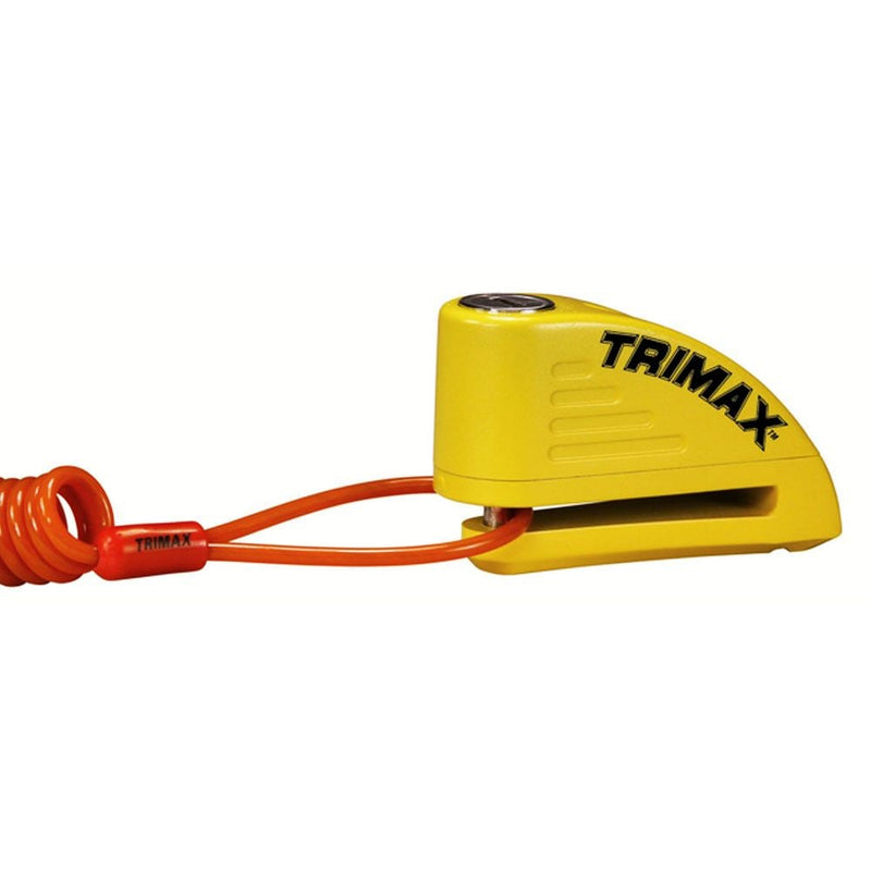 Alarmed Disc Lock with 8mm Pin, Yellow with Pouch & Cable B6729