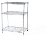 3-Tier Storage Rack, No Tool Assembly, Chrome