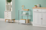 3-Tier Storage Rack, No Tool Assembly, Chrome