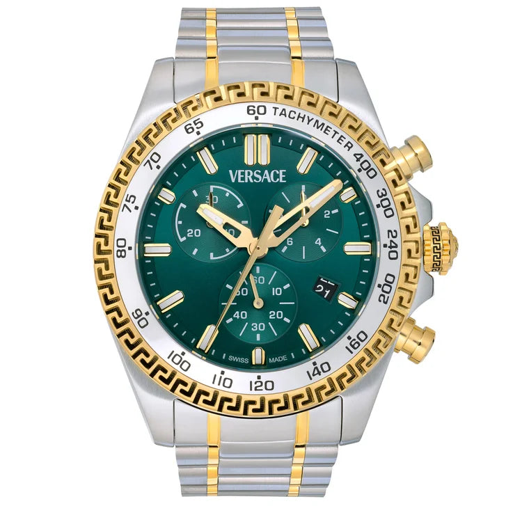 Versace Chrono X Green Dial Men's Watch A5237